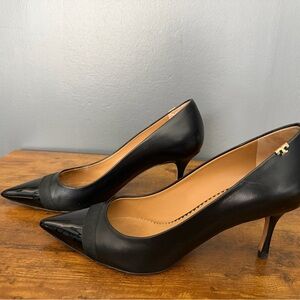 TORY BURCH | PENELOPE GROSGRAIN CAP-TOE PUMP | 9.5